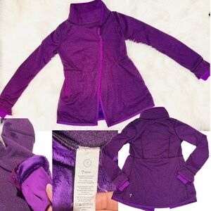 IVIVVA Purple Girl’s Wrap Mock Turtle Neck Jacket